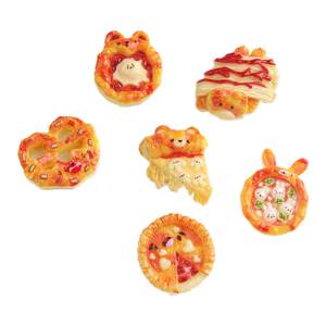 
Cartoon diy resin accessories jewelry pizza animal cream glue handmade hairpin mobile phone case shoe buckle accessories batch