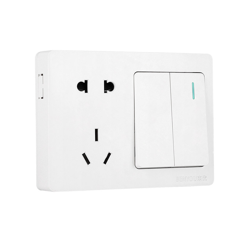 Type 86 Surface-Mounted Wall Switch Socket Panel with Double Control ...