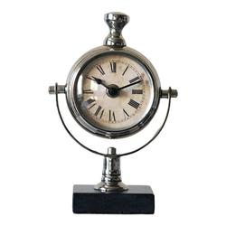 Indian Imported Marble Metal Clock Retro Creative Clock Model Room Designer Desktop Clock Ornaments Design