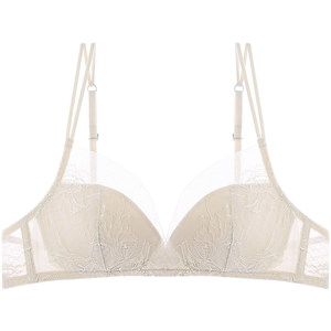 French underwear women's thin bra girl pure sexy lace little breast showed chest triangle cup bras
