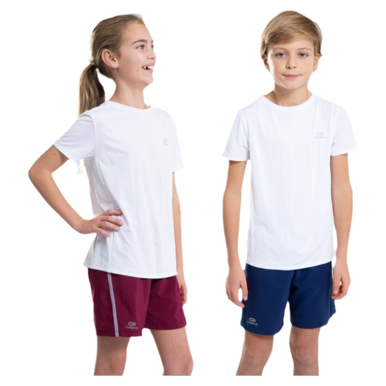 Decathlon Children's T -shirt Spring and Summer Sports Top Male and Girls Anergue Speed, Sports Sports Short Sleeve Kidc