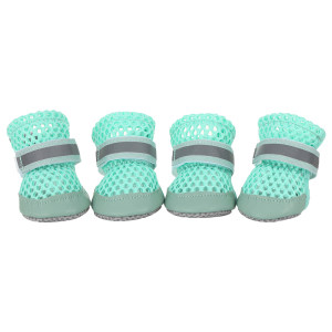 
Dog shoes with soft soles cannot be removed, wear-resistant, comfortable and breathable mesh, Bixiong VIP Schnauzer's outing foot cover sandals