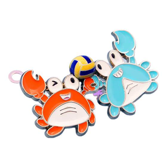 
Danger Crab Series Badge Volleyball TEAMCHINA China National Team Cartoon Marine Animals National Tide Bag Pendant