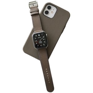 Pure handmade Aliangpin leather 45/44mm fast disassembly custom AppleWatch French sheep apple strap