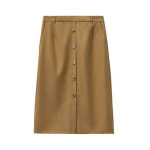 
District 23 Japanese style autumn commuting professional OL wool blended skirt A-line skirt with front slit mid-skirt same style as the mall