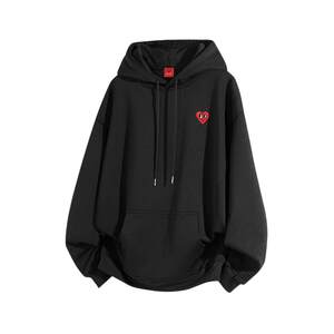 
Charles Heart Solid Color Hooded Sweatshirt Men's Autumn and Winter 2026 New Velvet Thickened Couple Drawstring Top