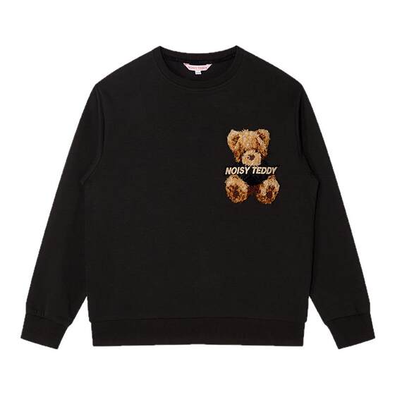 
NOISY TEDDY men and women same style 26 spring new three-dimensional bear parent-child round neck long-sleeved T-shirt fashionable children
