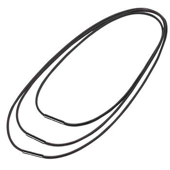 XD sending silver buckle pendant hanging rope jewelry wax leather rope black
