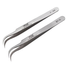 Swiss genuine 7-sa imported curved tip super hard tweezers