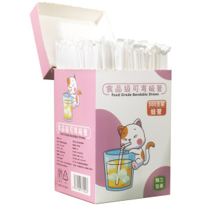 Packing a one -time separate packaging independent single -child food -grade plastic postpartum baby pregnant woman elbow straw