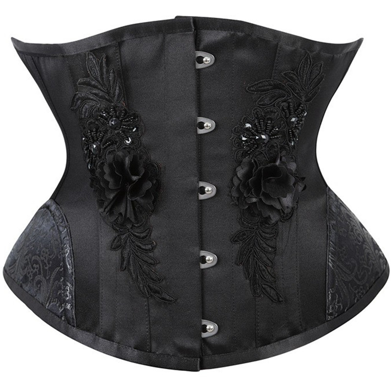 Steel-framed floral retro court style waist belt, waist clip, waist trainer, tummy tuck, slimming belt, shapewear, underwear
