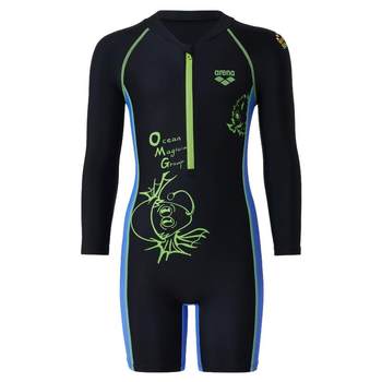 arena children's long-sleeved flat-angle one-piece swimsuit arena