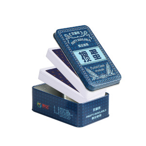 
Four-color egg-breaking poker iron box, slender PVC plastic competition waterproof high-value narrow version party scoring