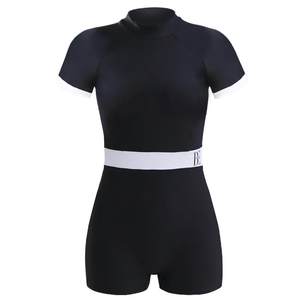 [Same as Deng Jiajia] BE Fan De'an swimsuit women's one-piece flat corner conservative slimming fashion sports sun protection swimsuit