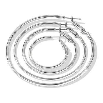 Zhao Lusi same style medical titanium steel large hoop earrings for women
