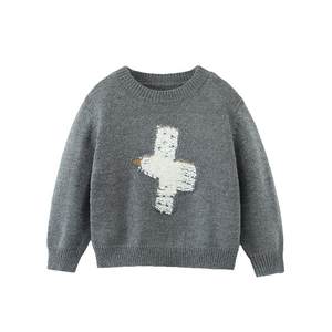 
[Jianma Fushang Wool] Qi Qi Xiong Boys' Sweater Thickened Winter Baby Half Turtleneck Sweater for Children
