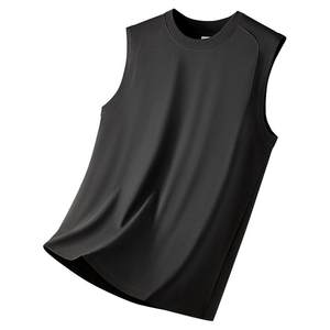 
Liquid ammonia cool men's vest summer mercerized cotton sleeveless T-shirt sports wear loose crannel sleeves