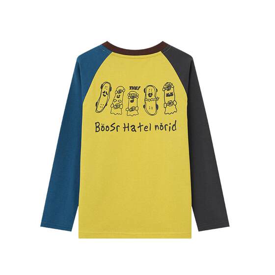 
Duojia boys' T-shirt long sleeve 2026 new spring and autumn children's pure cotton spring raglan sleeve printed top trendy