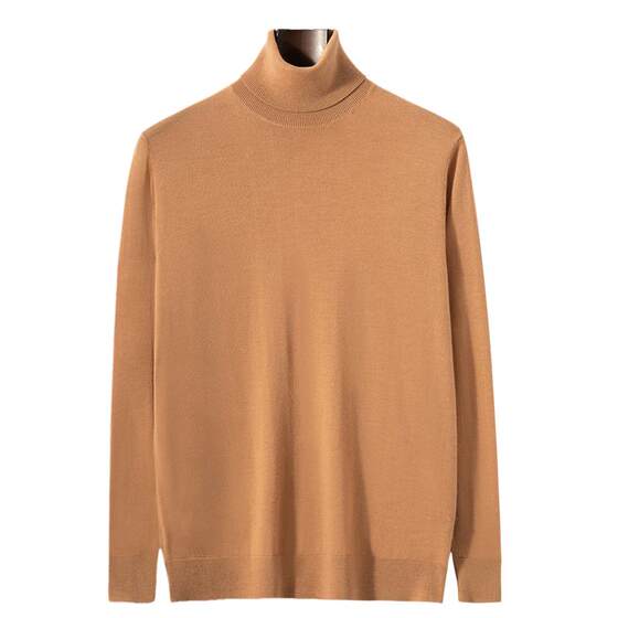 
Worsted turtleneck 100 pure cashmere sweater for men spring and autumn new ultra-fine high-end knitted bottoming loose thin sweater