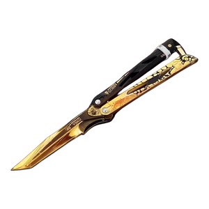 
Delta Action Big Shadow Front Butterfly Knife Weapon Model Alloy Figure Folding Knife Game Uncut