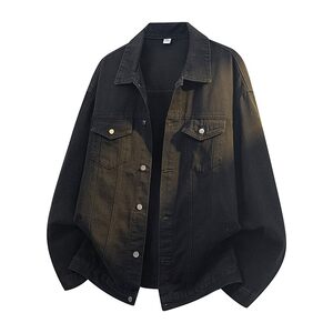
Denim jacket men's spring and autumn trendy American style work jacket men's men's and women's loose and versatile casual top