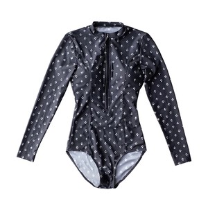 
Long-sleeved sunscreen women's hot spring small chest one-piece conservative 2026 new slim snorkeling high-end swimsuit for women