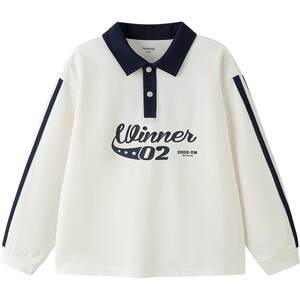 
Balabala children's clothing boys' long-sleeved T-shirt children's autumn clothing all-match tops baby round neck bottoming