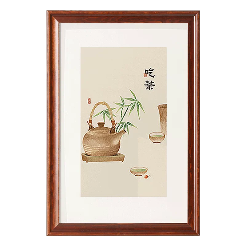 装裱实木书法框边框自装字画相框国画框架装裱框画框挂墙空框定做