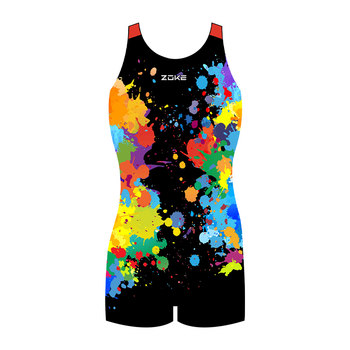 
Zhuke's new girls one-piece flat-angle swimsuit