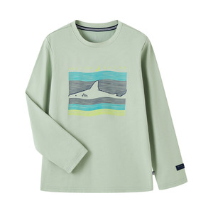 
NAUTICA/NAUTICA children's clothing, boys, girls, middle and large children's round neck long-sleeved T-shirts, spring and autumn casual style children