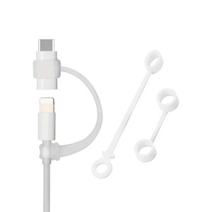 Silicone Anti -throwing Typec converter Sneeper is suitable for Apple Transplant OTG Android USB Huawei PD data cable DC conversion headset storage magic flake protective sleeve
