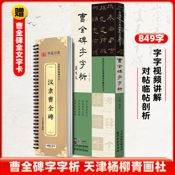 正版曹全碑字字析历代碑帖技法解析丛书刘啸编全篇逐字示范视频讲解对照临写拓片高清放大笔画解析隶书初学入门教程毛笔书法字帖