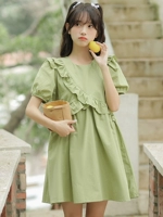 Летнее платье, свежая милая юбка, зеленая японская ретро кукла, подходит для подростков