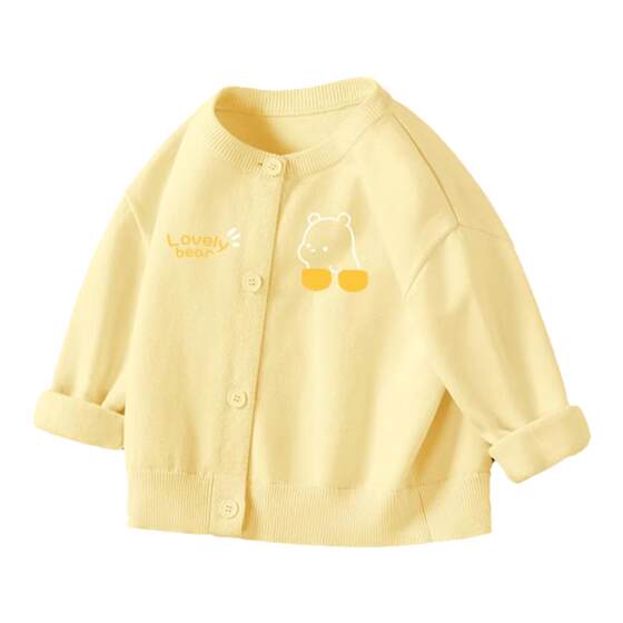 La Chapelle baby sweater spring and autumn 2026 new boys and girls knitted cardigan baby spring children's coat