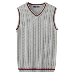 Knitted V -neck vest male autumn and winter casual cotton sleeveless sweater vest college style simplicity kravis male