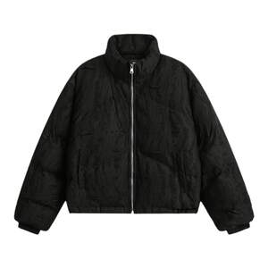 
NOONOZ cotton coat men's winter trendy brand American high street ripped burrs design sense thickened couple's stand-up collar cotton coat