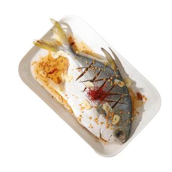 Ceramic white plate suitable for steaming stew pot, steaming vegetables and steaming fish plate, household large fish plate, rectangular fish plate, large dish plate