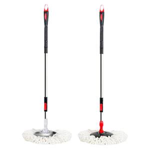 
Household rotating mop rod rotating mop rod steel plate universal good god mopping accessories hand pressure automatic drying
