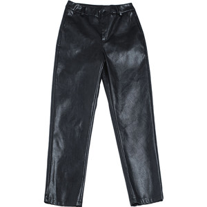 
Small tall waist nine-point pu leather pants for women autumn and winter outer wear small-leg pants eight-quarter leather carrot pants pencil pants