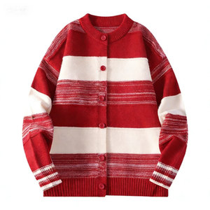 
Baleno SK zodiac year red sweater jacket men's spring and summer new loose New Year cardigan couple sweater YS
