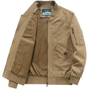 Spring and autumn pilot jacket men's jacket outdoor loose casual cotton large size large -size workers top men's baseball uniforms
