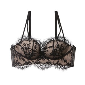 
High-end sexy lace underwear for women, pure desire push-up, thickening, small breasts, no steel ring, bra set