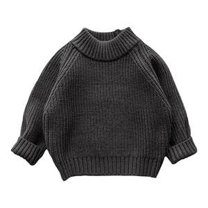 
Baby autumn and winter sweater boy handsome retro casual half turtleneck sweater baby girl fashionable versatile clothes