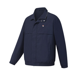 
FILA Official Men's Woven Jacket 2026 Spring New Tennis Sports Collar Color Block Work Jacket