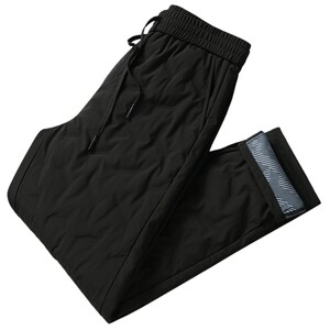 
Duck winter cold-proof down pants for men wearing drawstring waist straight pants thickened warm cotton pants for men