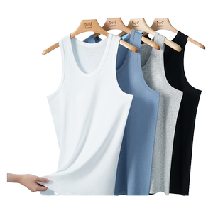 
Cat men's vest men's summer 100% pure cotton sweat-absorbent sports hurdle fitness old man's base sweat shirt