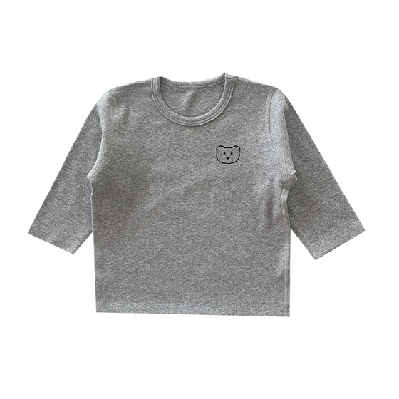 
Baby boneless long-sleeved T-shirt pure cotton A-class spring and autumn winter children's clothing children's boys and girls' early autumn top base shirt