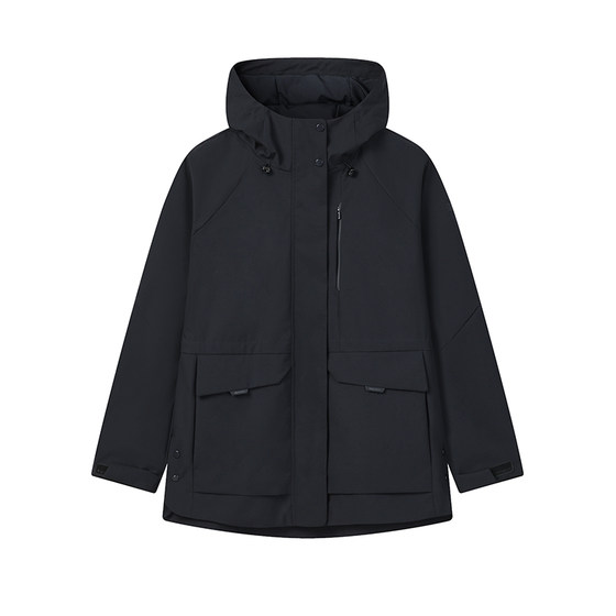 
FILA Official Women's Jacket 2026 Spring New Casual Simple Water-Repellent Water-Resistant Waistable Hooded Windbreaker Top