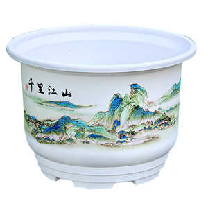 
Flower pot resin imitation ceramic flower pot household plastic large light luxury high-end large diameter thickened durable bonsai pot