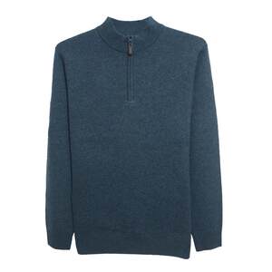 
Snow Leopard Cardigan Men's Winter Sweater Thickened Zipper Collar Bottoming Sweater Dad's Knitted Sweater Middle-aged Men's Cashmere Sweater